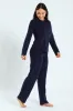 Long Sleeve Embossed Stars Top & Pants Set - Navy sold by Edgars