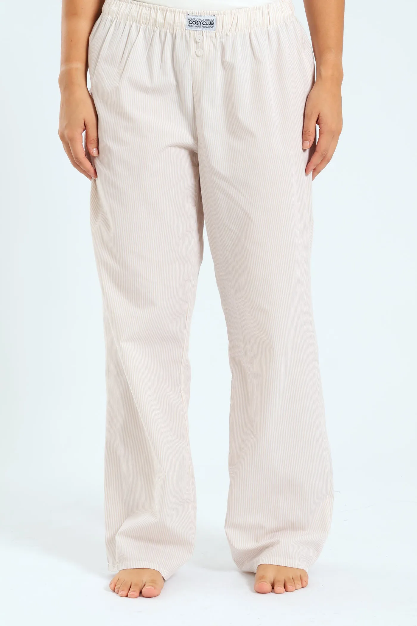 Woven Stripe Boxer Pants - Sandstone sold by Edgars