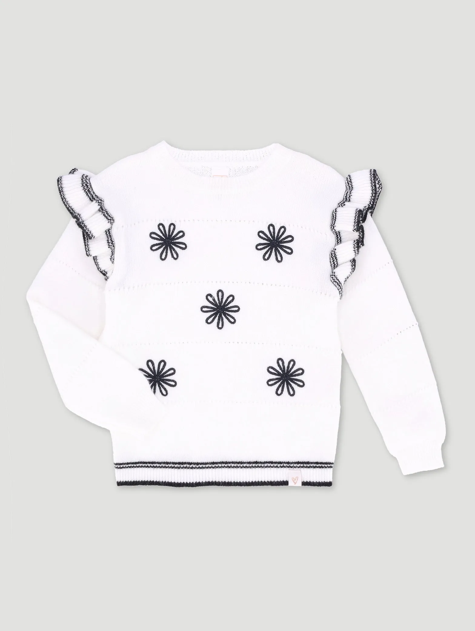 Pre-Girls Jersey With Frill Shoulder Detail - White sold by Edgars