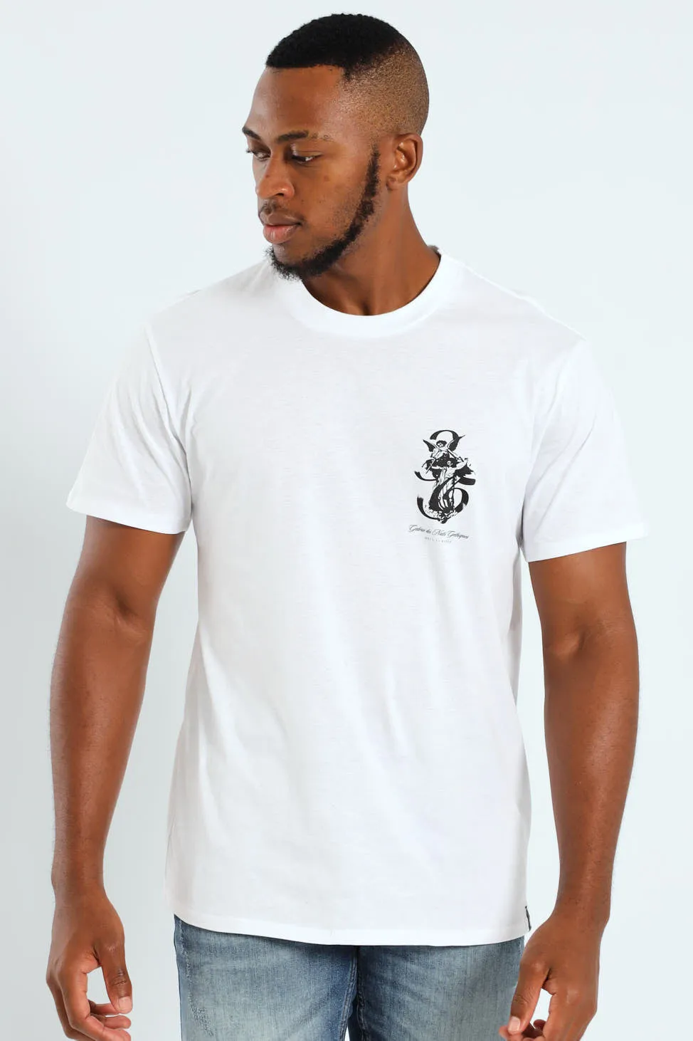 Angel Front & Back Print Tee - White sold by Edgars