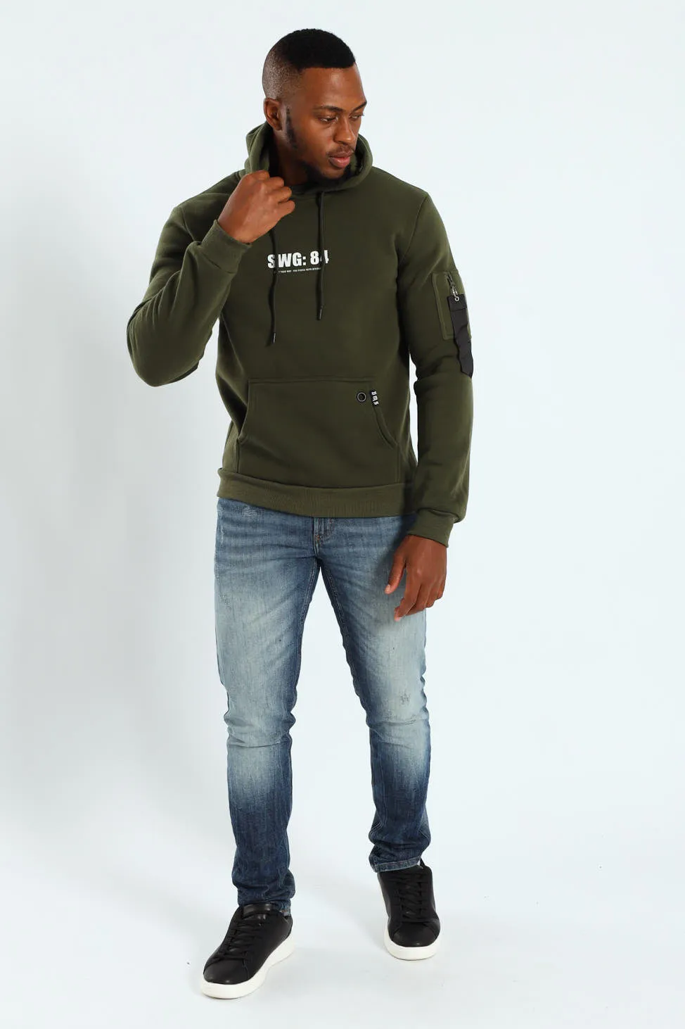 Long Sleeve Utility Fleece Hoody - Fatigue sold by Edgars product image thumbnail 4