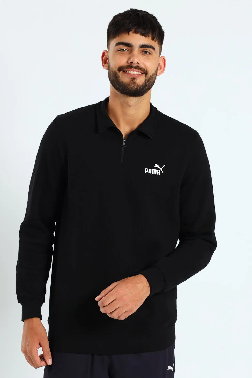 Essential No.1 Logo Half-Zip Fleece Top - Black sold by Edgars