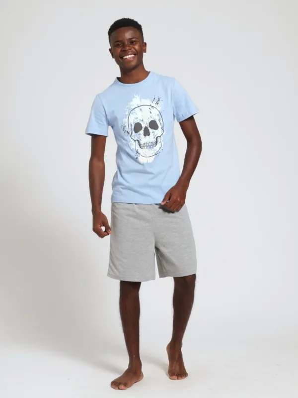 Boys Skull Sleep Set - Blue sold by Edgars