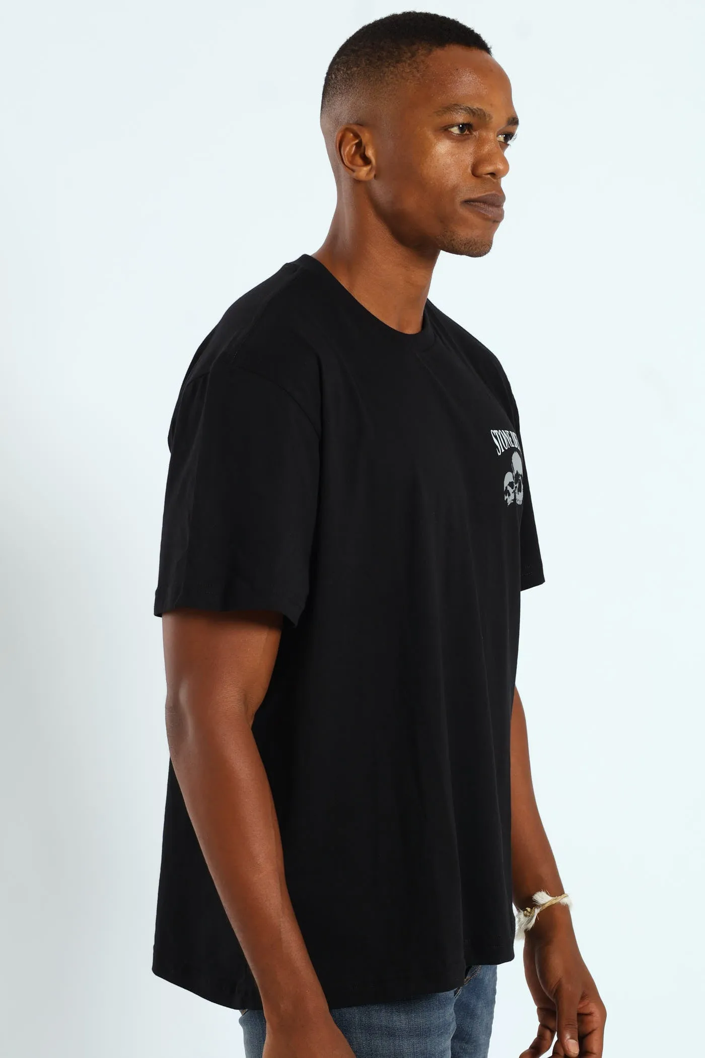 Skull Ace Trio Front & Back Tee - Black sold by Edgars product image thumbnail 3