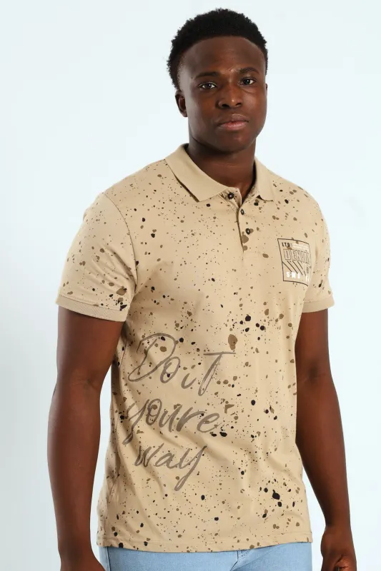 Paint Splatter Golfer - Stone sold by Edgars
