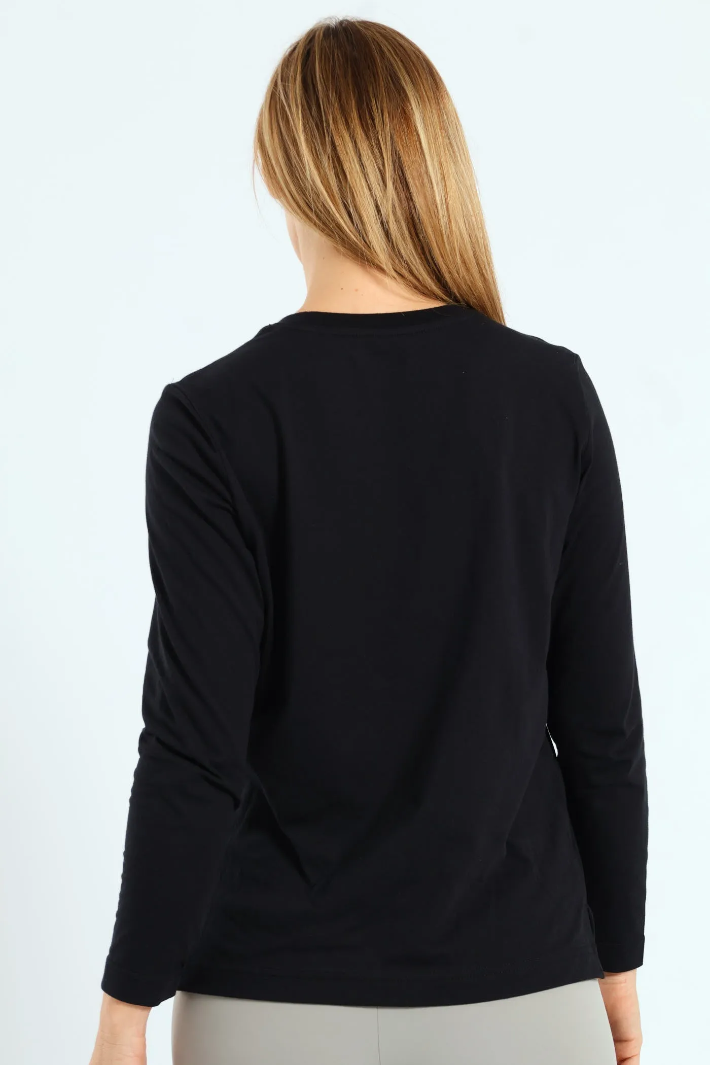 Boxy Step Hem Crewneck - Black sold by Edgars product image thumbnail 4