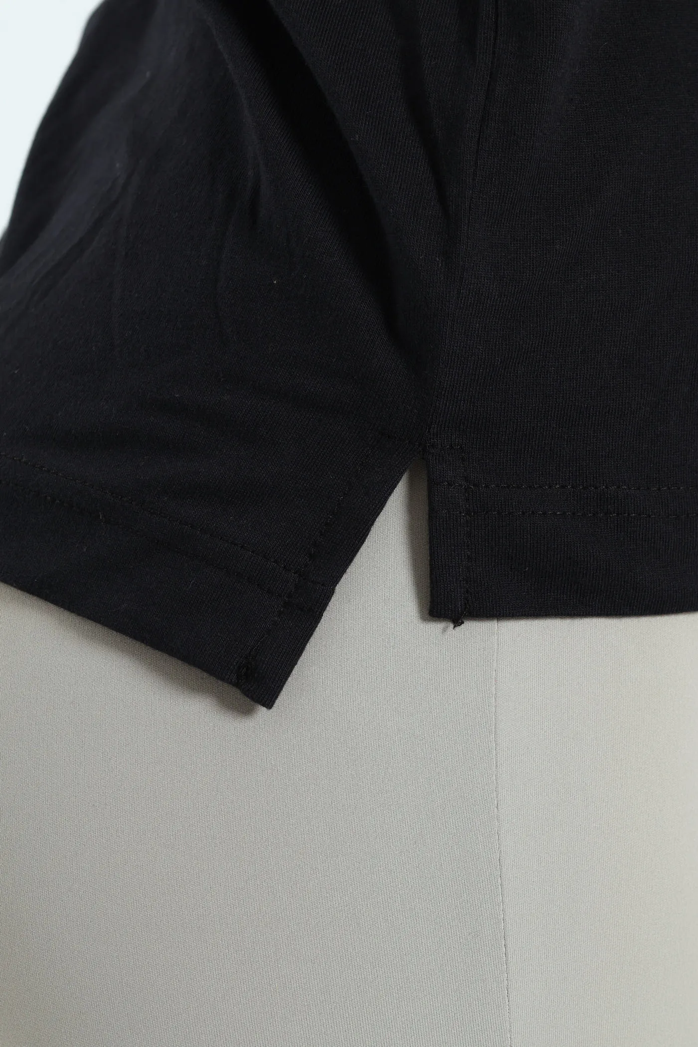 Boxy Step Hem Crewneck - Black sold by Edgars product image thumbnail 5