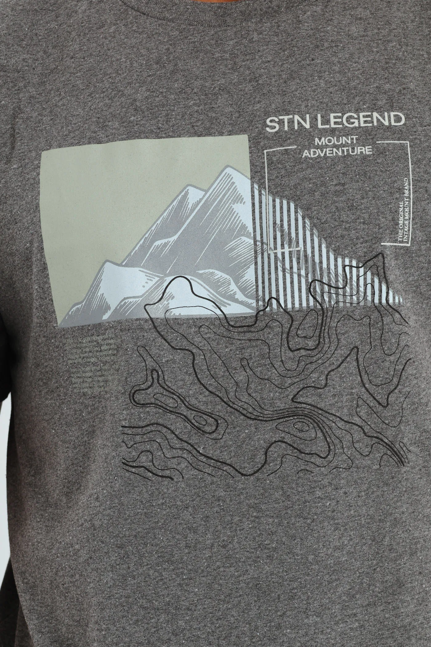 Stone Legend Geo Print Tee - Charcoal Melange sold by Edgars product image thumbnail 2