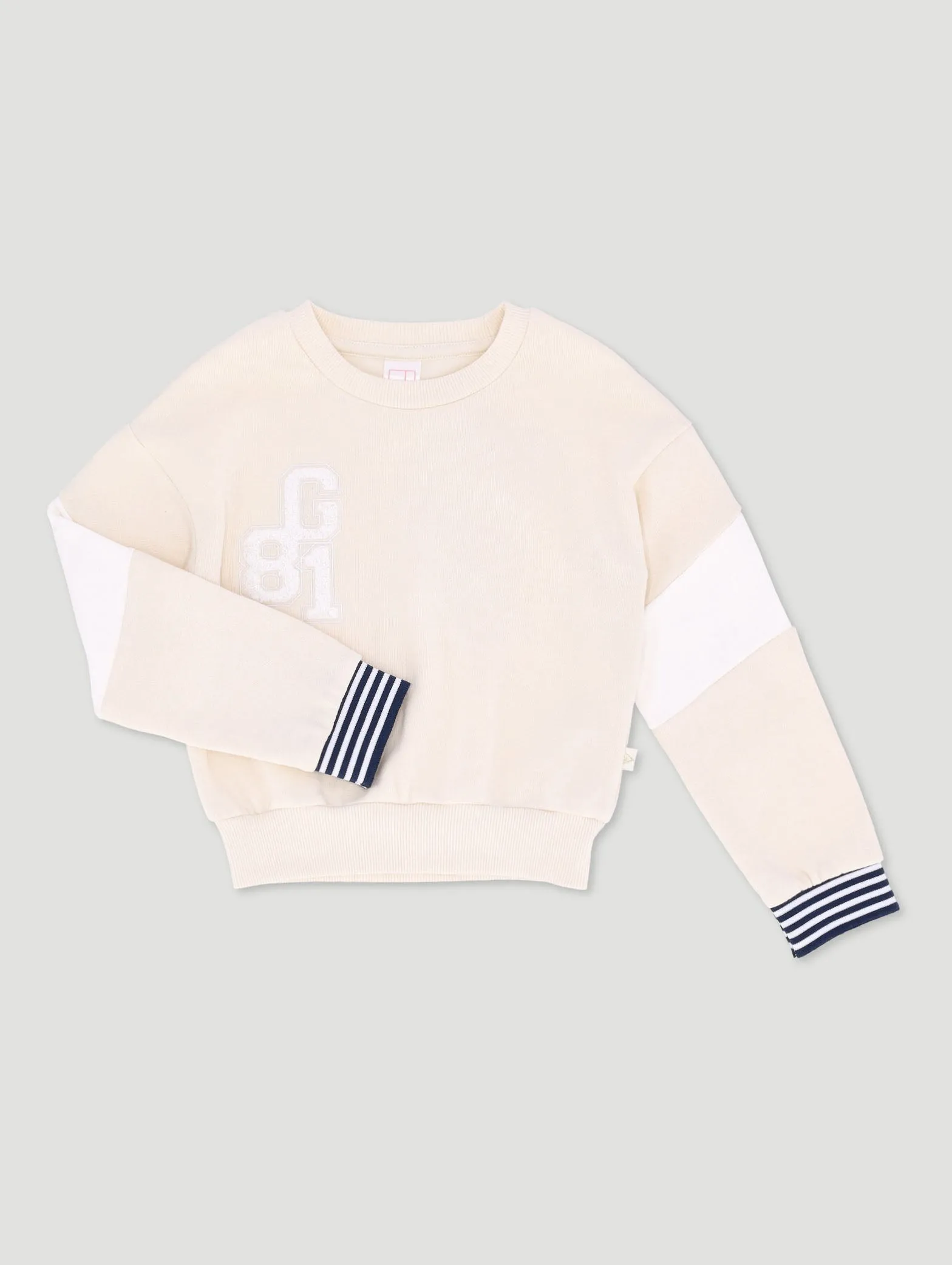 Pre-Girls Sporty Colourblock Track Top - Stone sold by Edgars