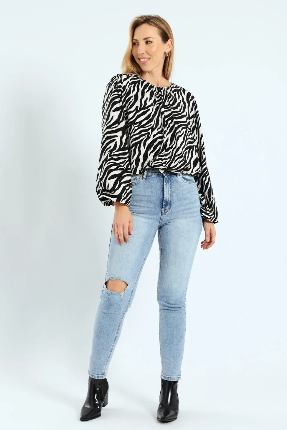 Rip Knee Mom Jean - Light Wash sold by Edgars product image thumbnail 2