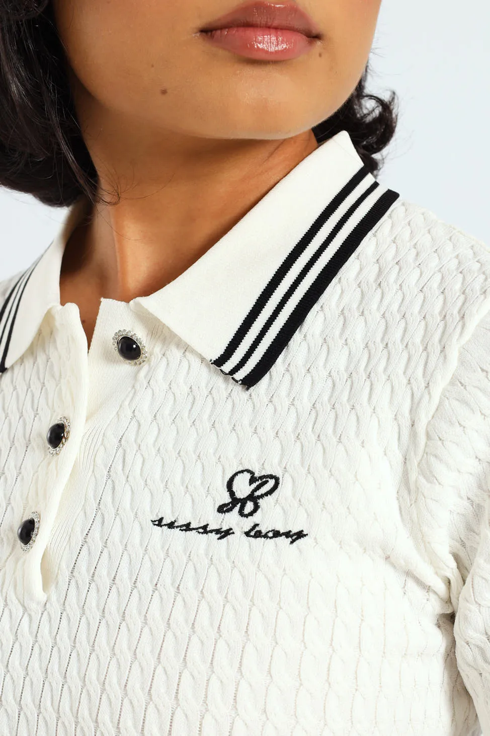 Georgiana Polo Knit Logo Shirt - White sold by Edgars product image thumbnail 4