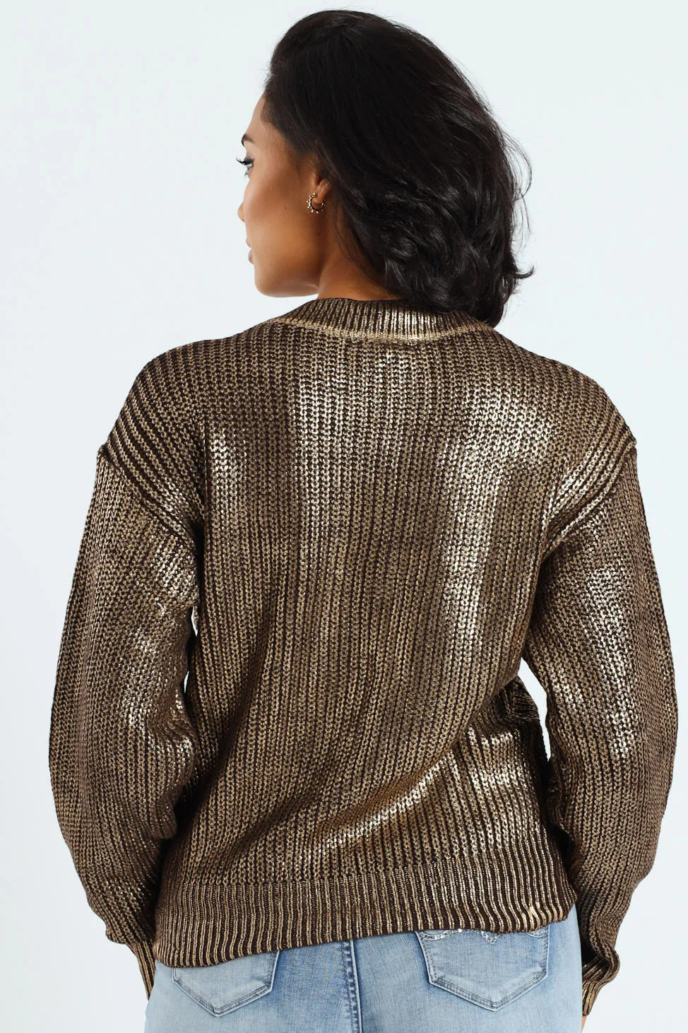 Metallic Knit Sweater - Gold sold by Edgars product image thumbnail 3