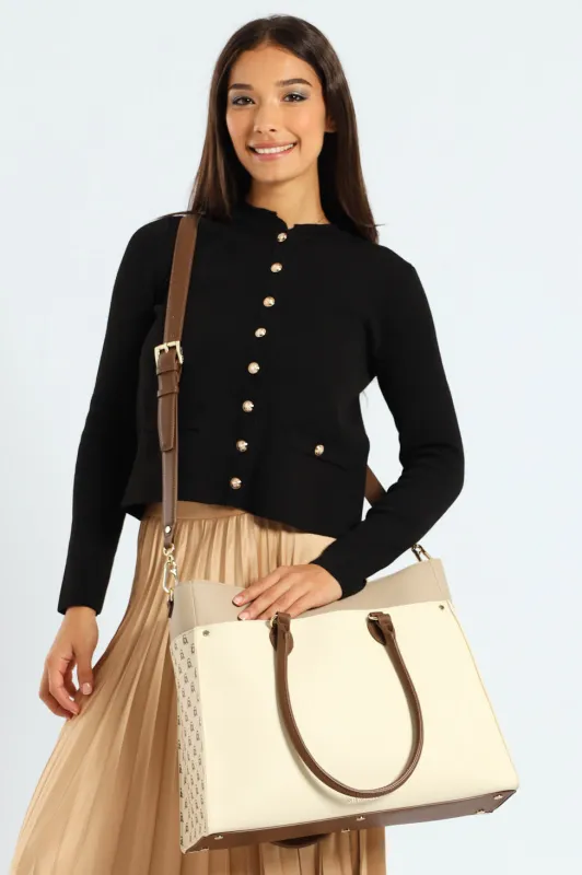 Bmario Large Tote Bag - Beige sold by Edgars