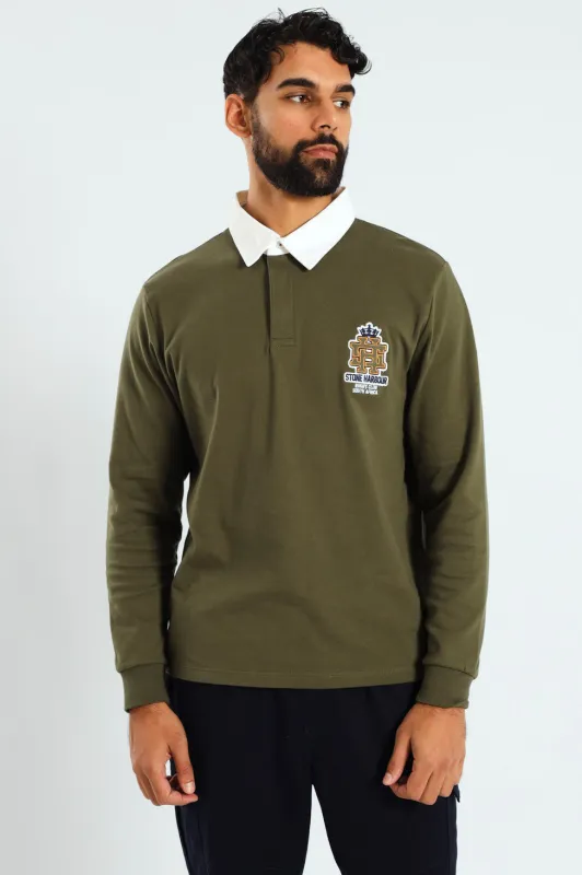 Long Sleeve Rugby Golfer - Fatigue sold by Edgars 