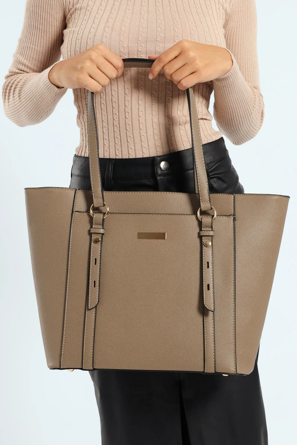 Gold Ring Text Shopper Bag sold by Edgars