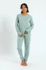 Knit Hearts Long Sleeve Tee - Duck Egg sold by Edgars