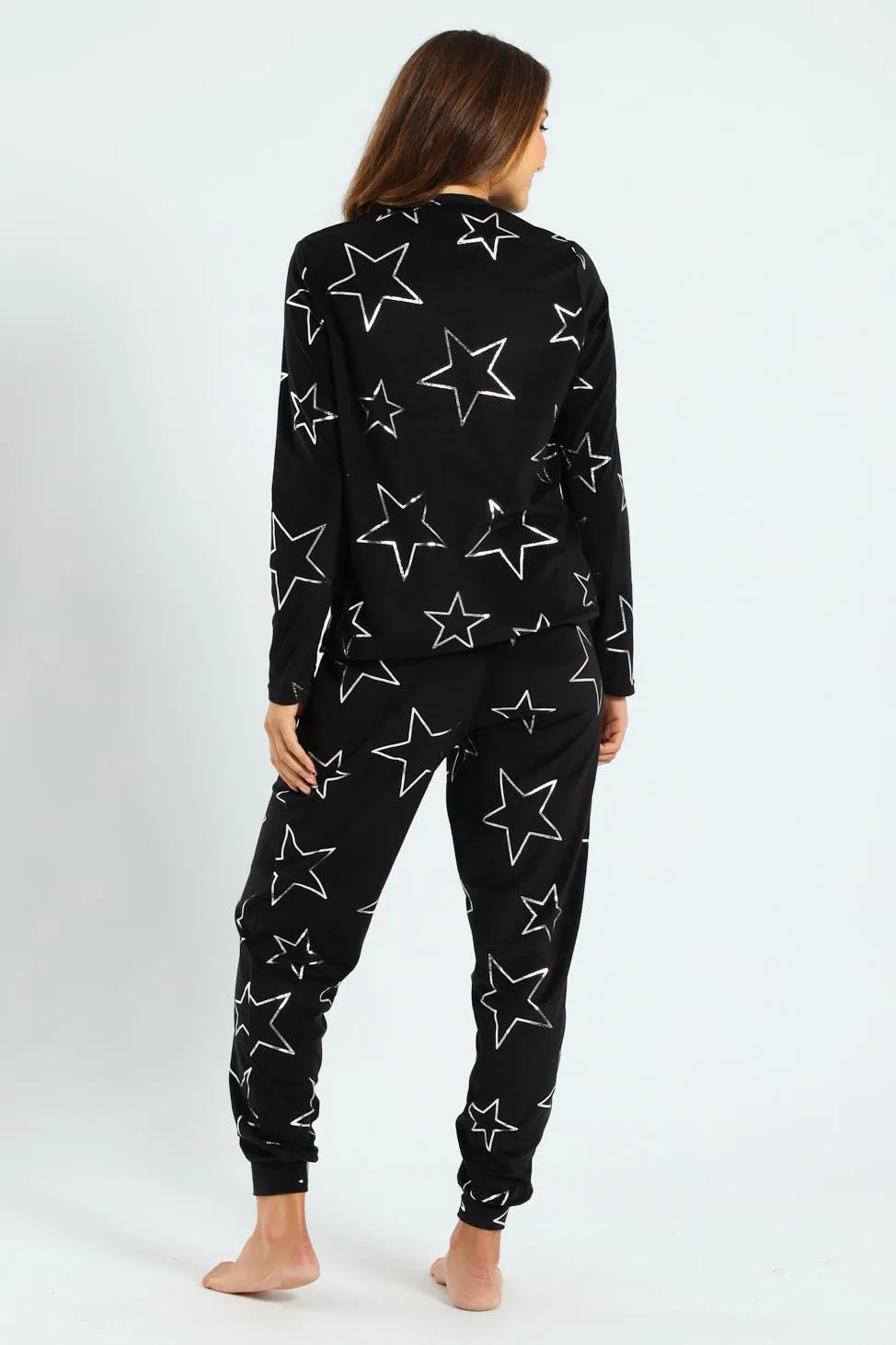 Foil Stars Long Sleeve Top & Pant Set - Black sold by Edgars product image thumbnail 3