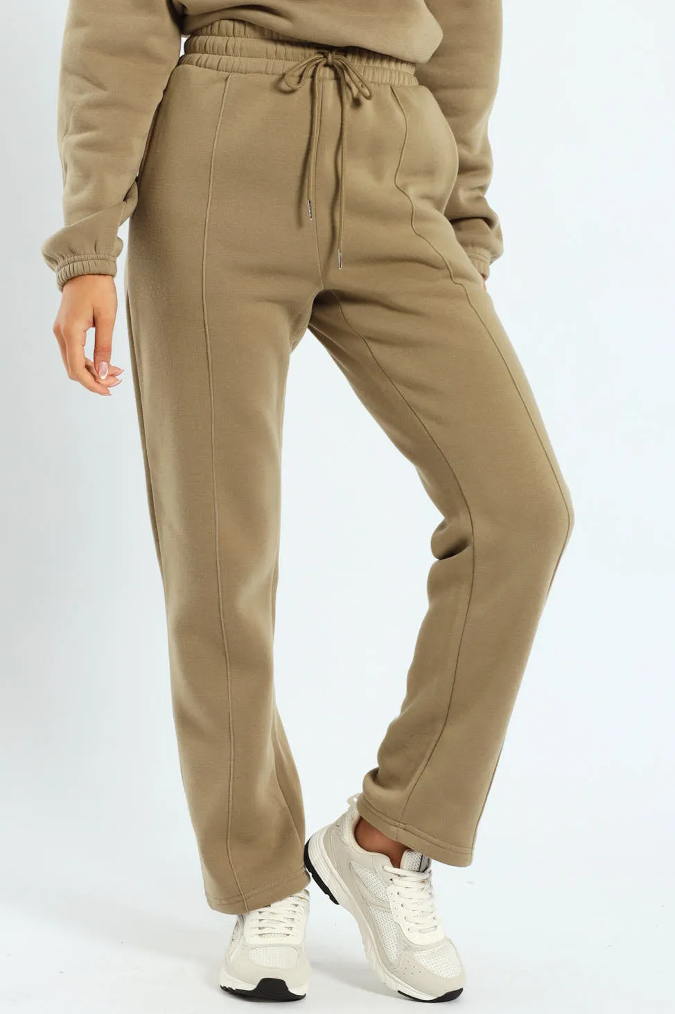 Pintuck Wideleg Jogger - Meadow Green sold by Edgars