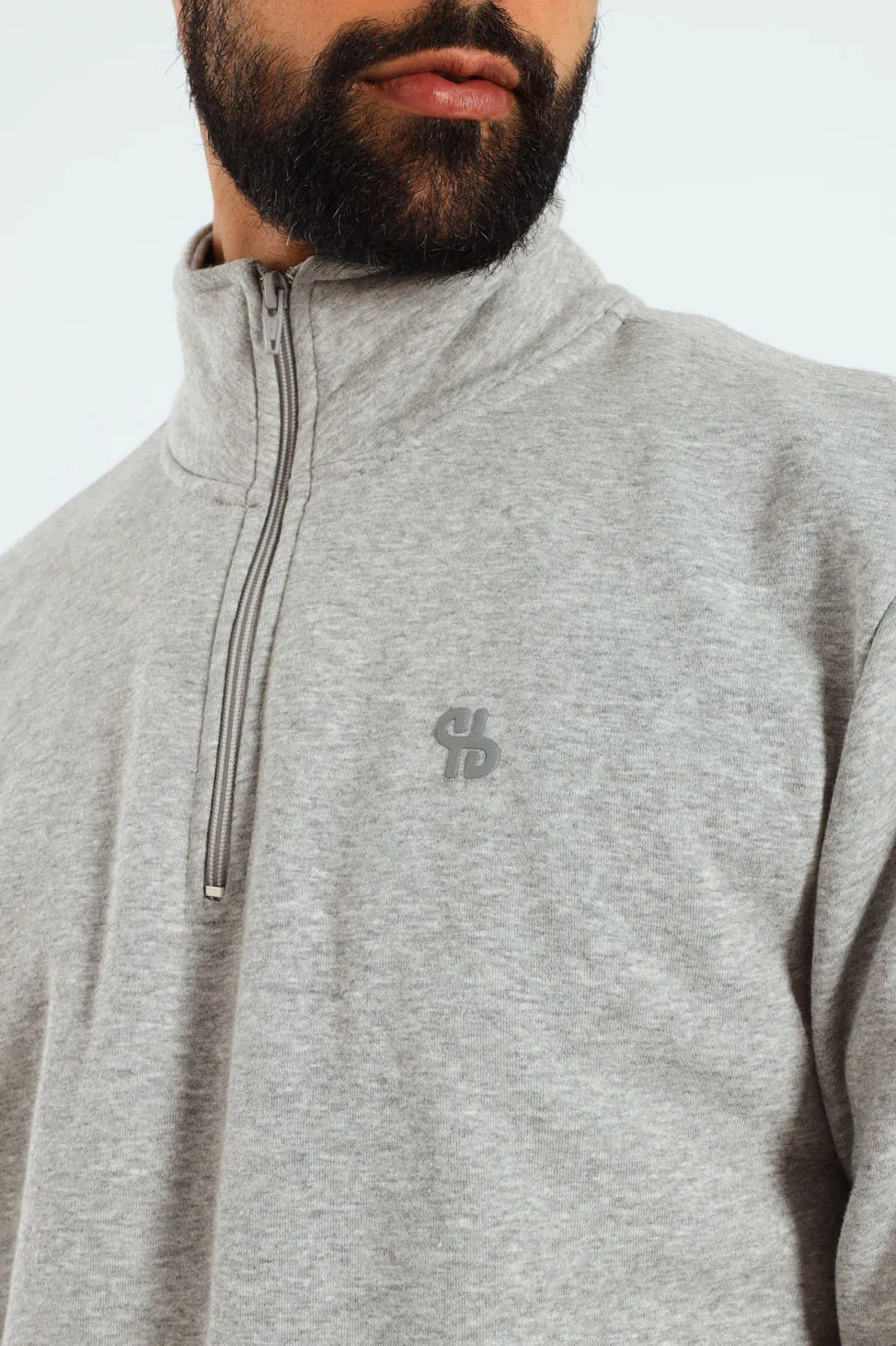 Quarter Zip Fleece Sweat Top - Grey Melange sold by Edgars product image thumbnail 4