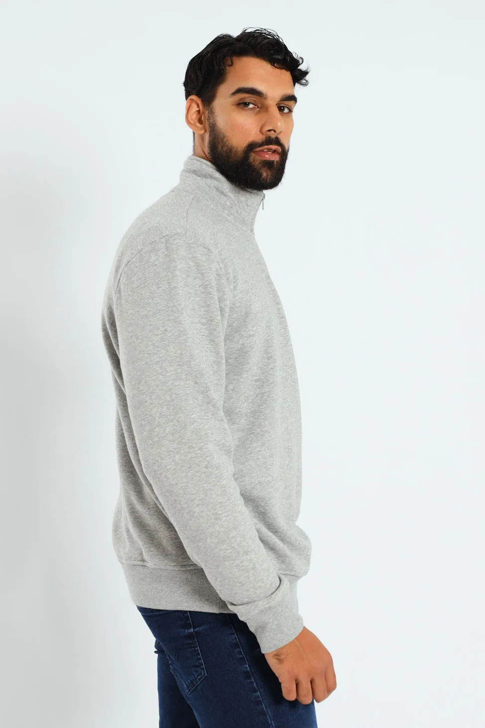 Quarter Zip Fleece Sweat Top - Grey Melange sold by Edgars product image thumbnail 2