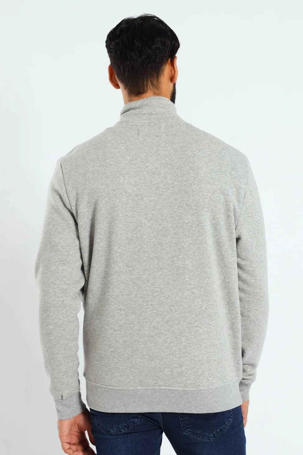Quarter Zip Fleece Sweat Top - Grey Melange sold by Edgars product image thumbnail 3