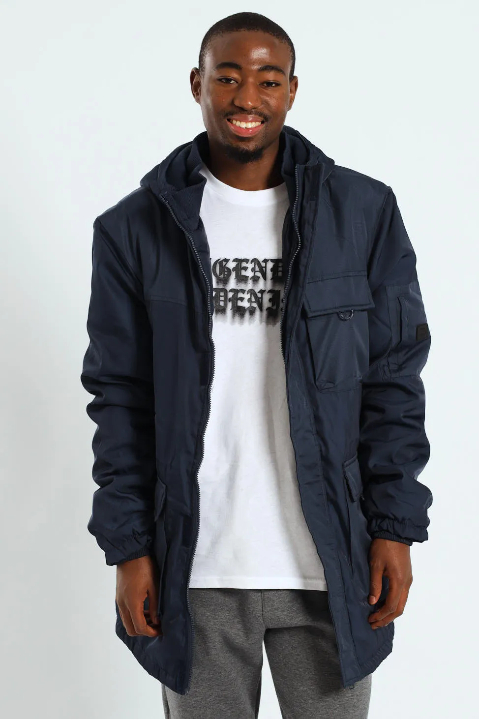 Utility Parka Jacket - Navy sold by Edgars