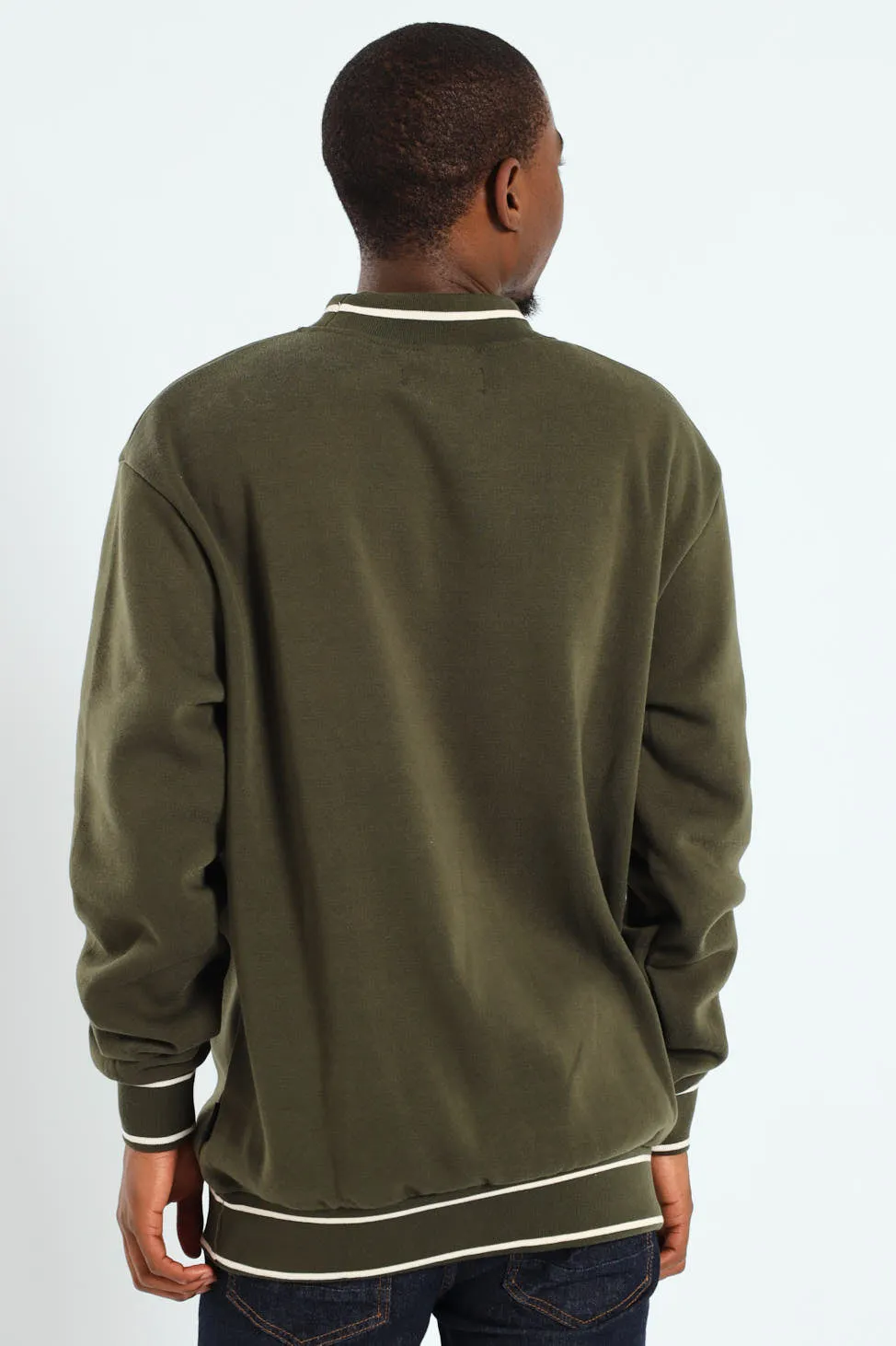 Basic Tipped Collar Fleece Pullover - Fatigue sold by Edgars product image thumbnail 4