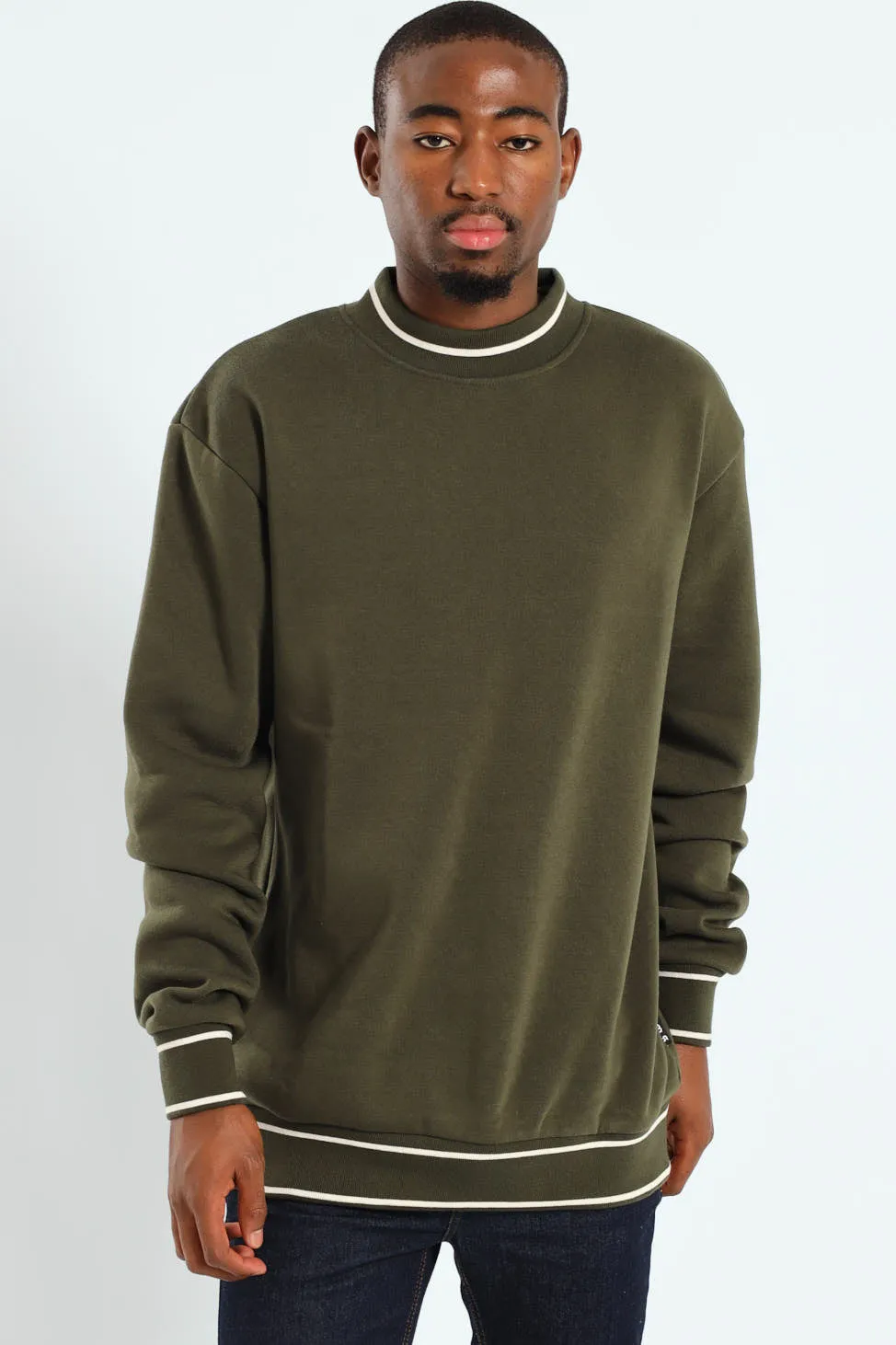 Basic Tipped Collar Fleece Pullover - Fatigue sold by Edgars product image thumbnail 3