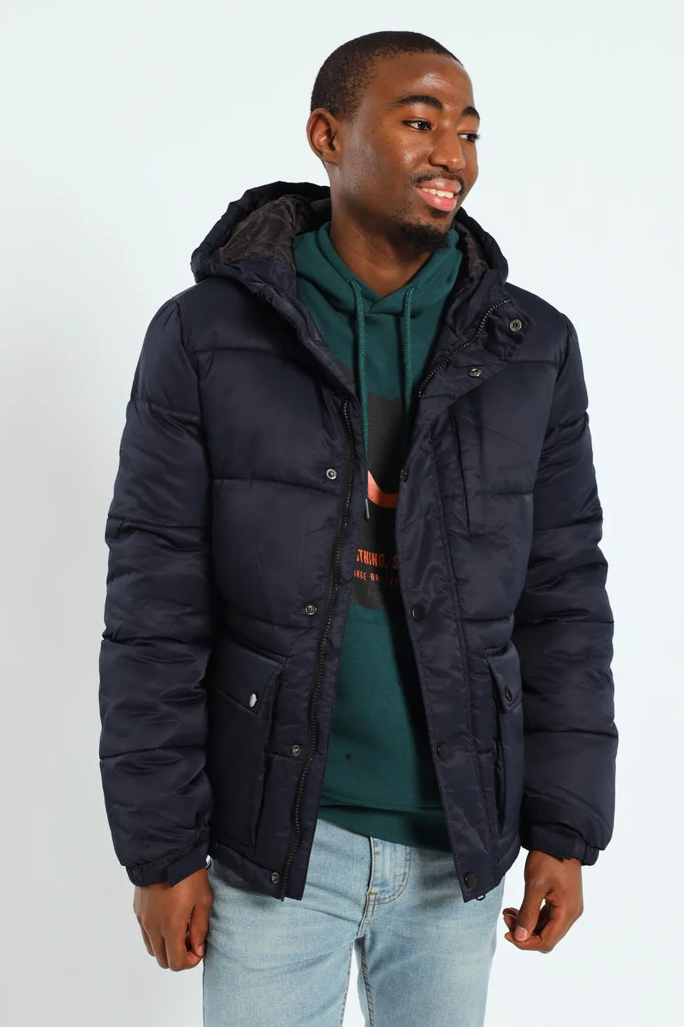 Hooded Puffer - Navy sold by Edgars