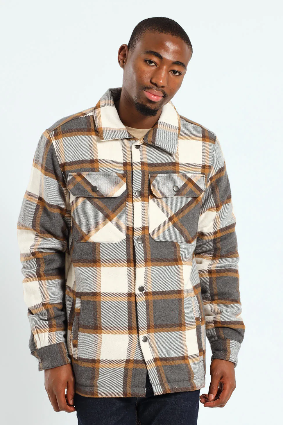 Check Flannel Shacket - Chocolate sold by Edgars product image thumbnail 2