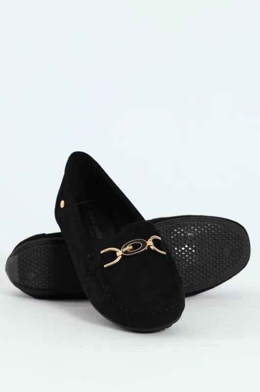 Prost 12 Horsebit Suede Driver Loafer - Black sold by Edgars