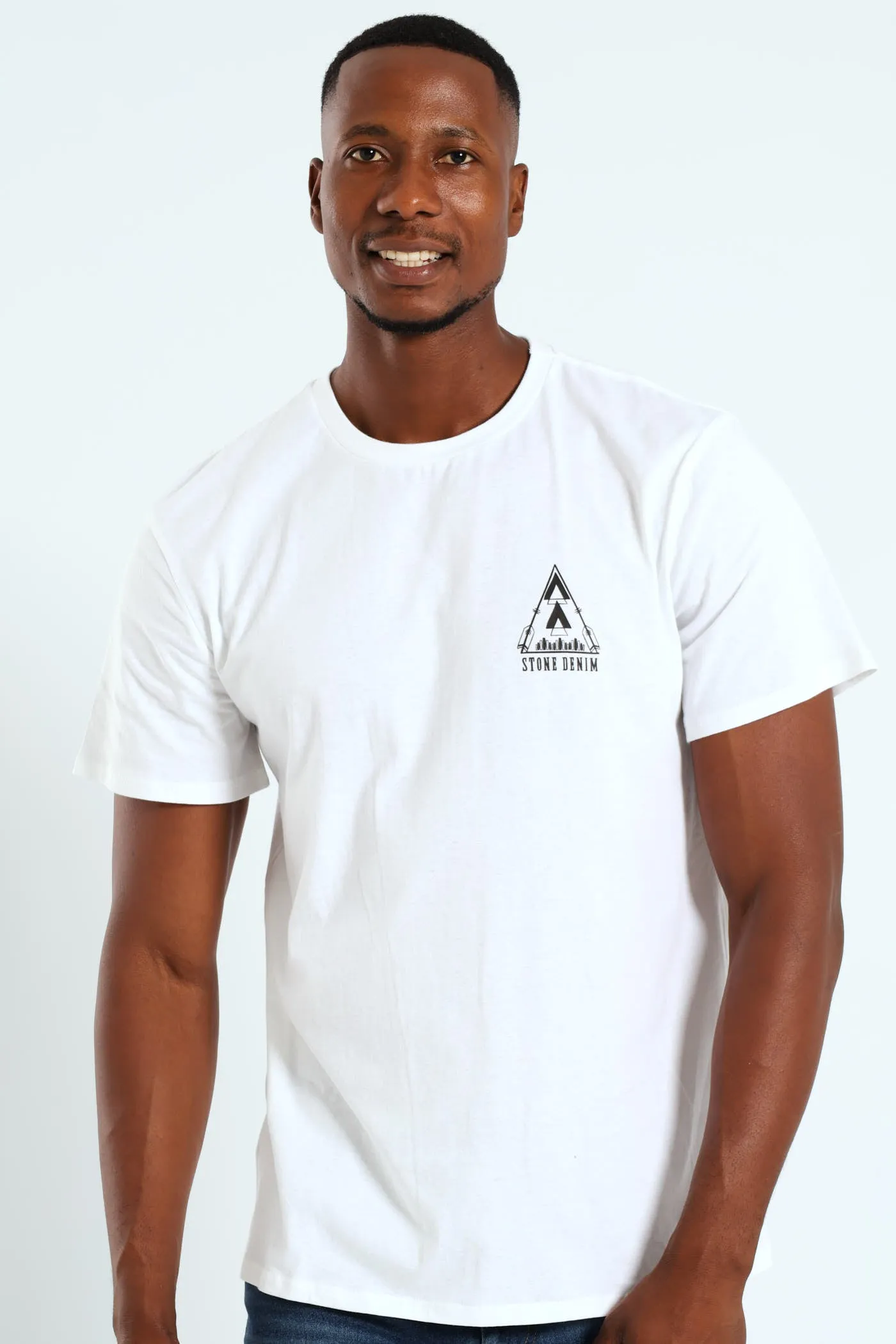 Mount Sunrise Photo Front & Back Print Tee - White sold by Edgars