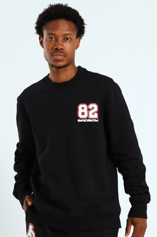 Street Rebel Crew Sweat Top - Black made by Edgars
