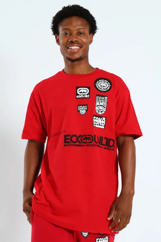 Multi Badge Tee - Red sold by Edgars