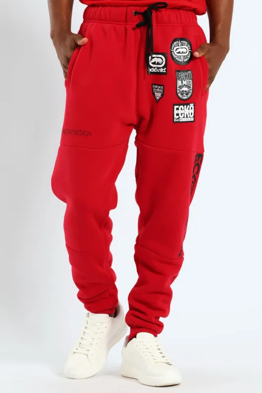Multi Badge Jogger - Red sold by Edgars