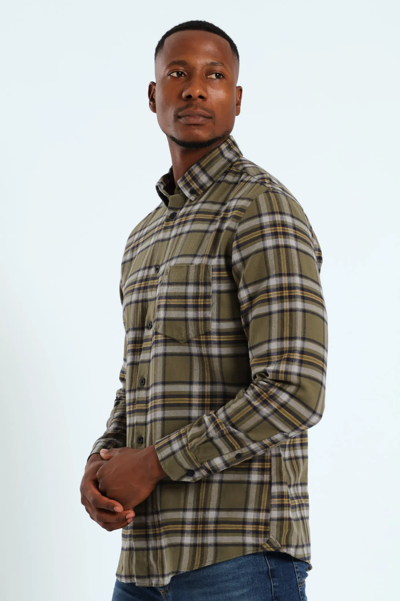 Plaid Shirt - Fatigue/Navy sold by Edgars product image thumbnail 3