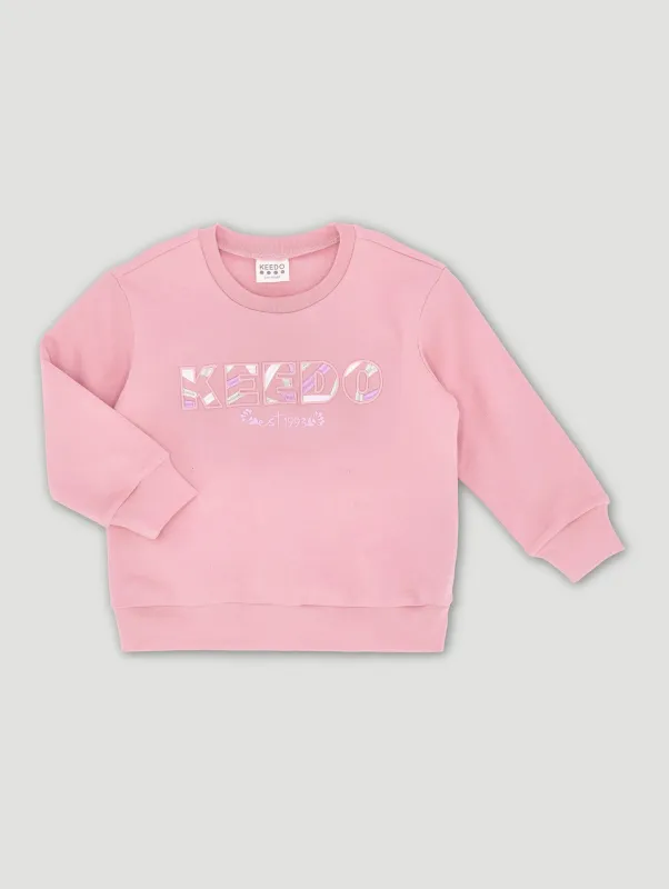 Keedo Girls Pink Logo Sweat Top sold by Edgars