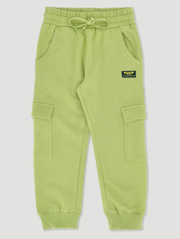 Pre-Boys Cargo Fleece Jogger - Green sold by Edgars