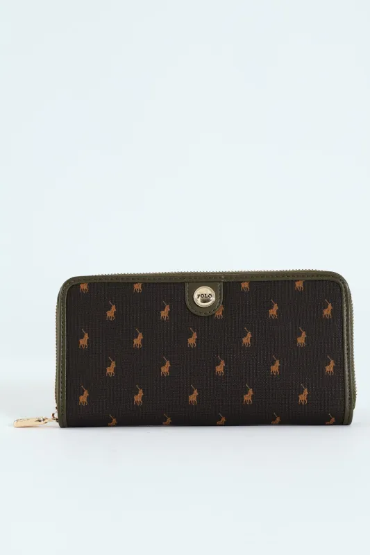 Monticello Zip Around Purse - Dark Green sold by Edgars