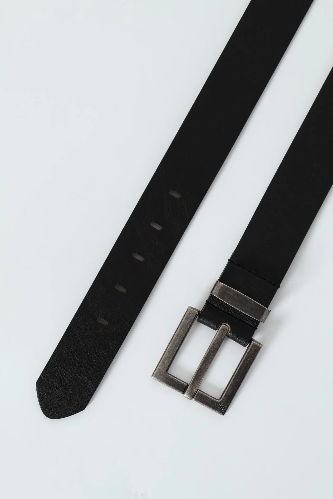 Embossed Buckle Belt - Black sold by Edgars