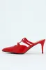 Multi Strap Pointy Mule Heel - Red sold by Edgars