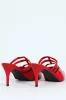 Multi Strap Pointy Mule Heel - Red sold by Edgars