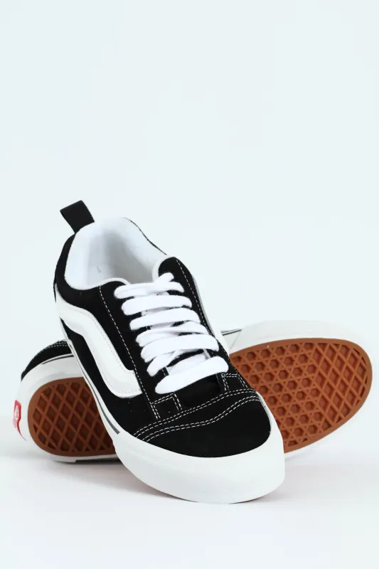 Knu Skool Chunky Lace Up Sneaker - Black/White sold by Edgars