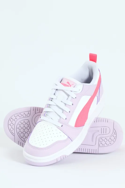 Girls Rebound V6 Low Jr Sneaker - Lilac sold by Edgars