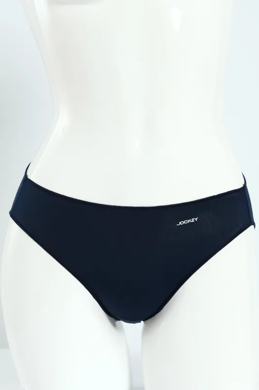 3 Pack Hi-Cut Plain Panties - Navy/Blue/Black sold by Edgars