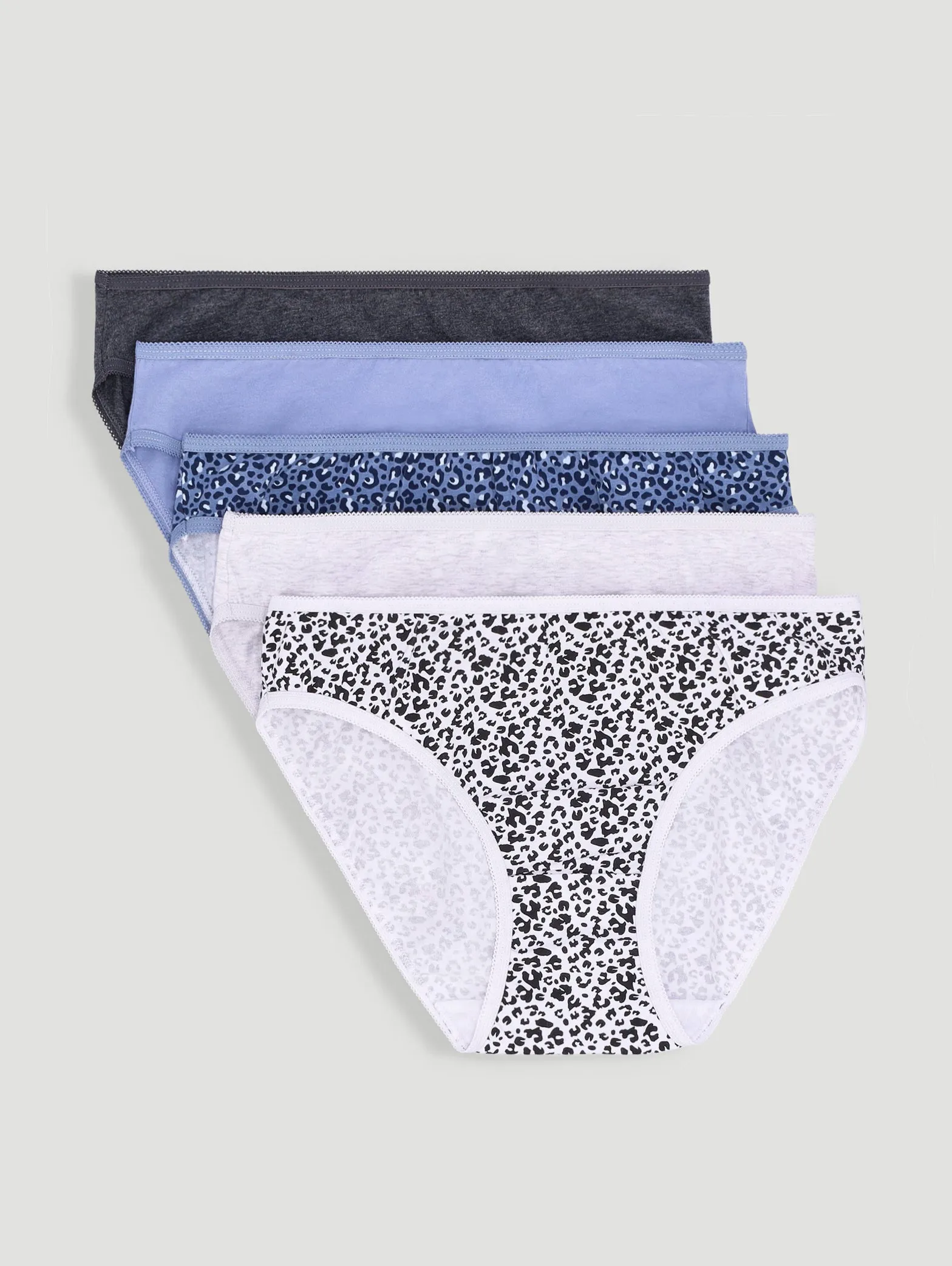 5 Pack Cotton Stretch Bikini Panties - Multi sold by Edgars