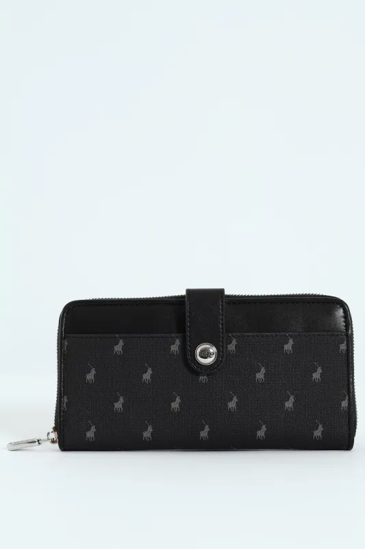 New Iconic Zip Around Purse - Black sold by Edgars