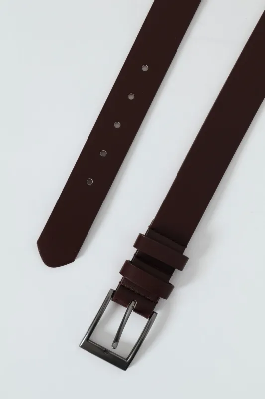 Formal Belt With Stitch Detail - Brown sold by Edgars