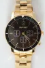 Gold Metal Strap Watch With Black Dial - Gold sold by Edgars