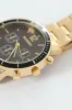 Gold Metal Strap Watch With Black Dial - Gold sold by Edgars